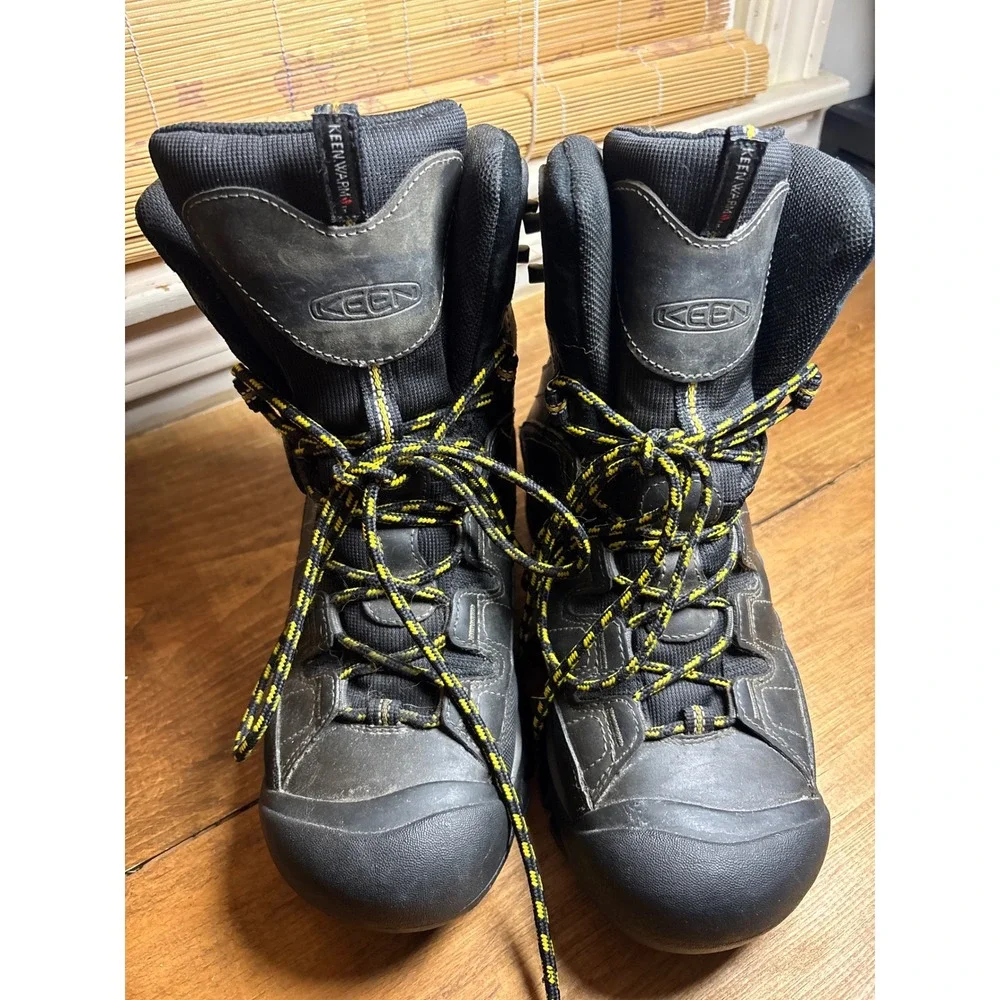 Keen Summit County Mens 9 Waterproof Insulated Winter Hiking Boots 1002646 Black